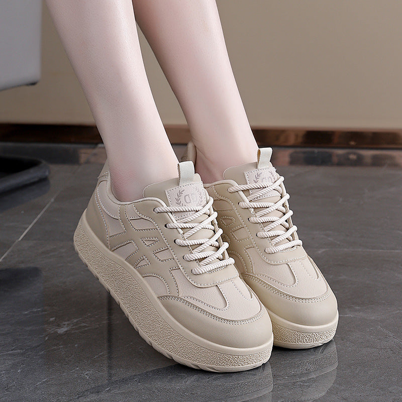 Damen Sportliche Plateau Sneakers mit ergonomischer Dämpfung und atmungsaktiver Oberfläche EB