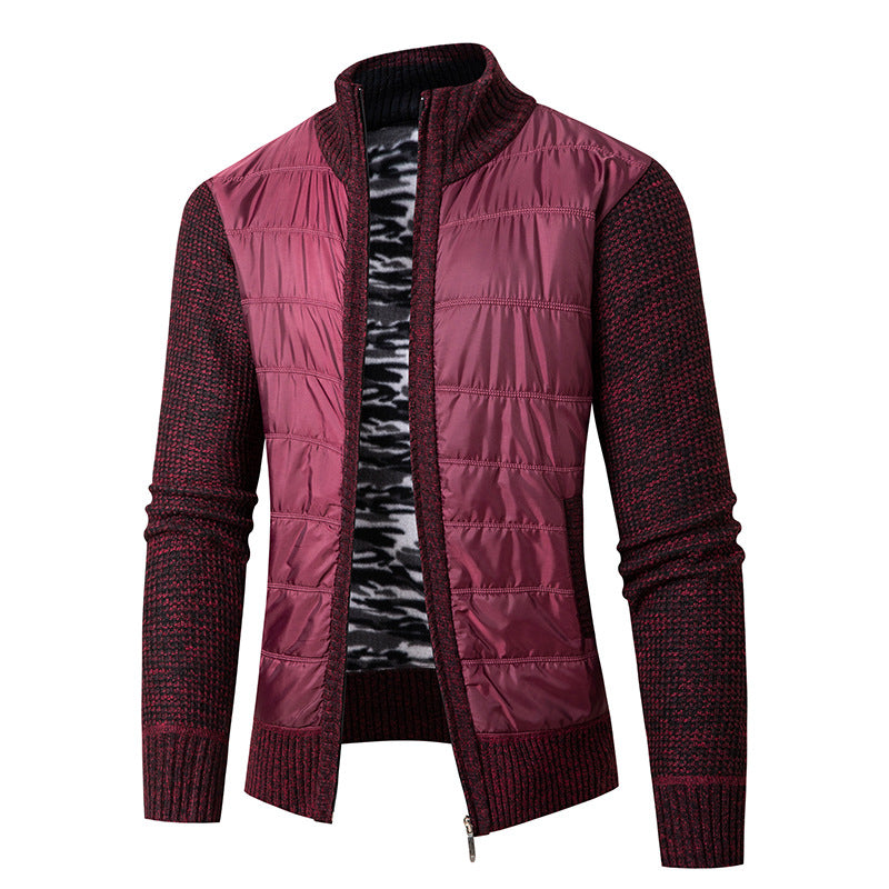 Herren modische Übergangsjacke mit modernem Stehkragen und strukturiertem Design EB