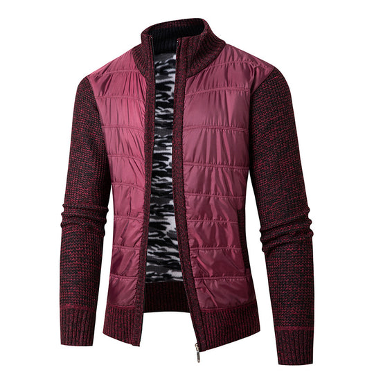 Herren modische Übergangsjacke mit modernem Stehkragen und strukturiertem Design EB
