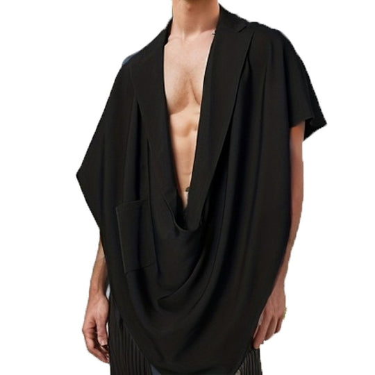 Damen Elegante Oversize-Umhangjacke mit praktischem Taschen-Design EB