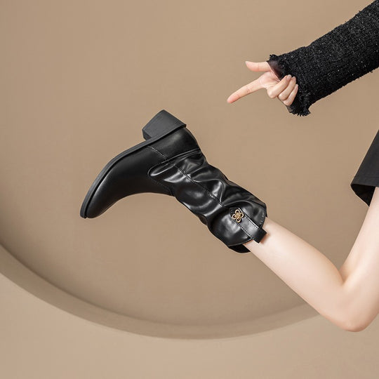 Damen modische Stiefel mit luxuriösem Innenfutter und flexibler Laufsohle EB