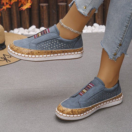 Damen Komfortable Slip-On Sneakers mit raffiniertem Design EB
