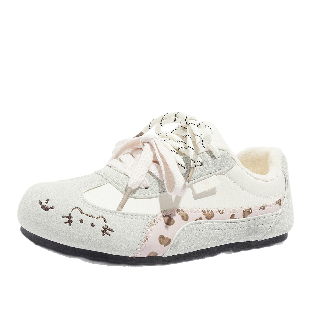 Damen Sneakers mit verspieltem Katzenmotiv und bequemer Dämpfung EB