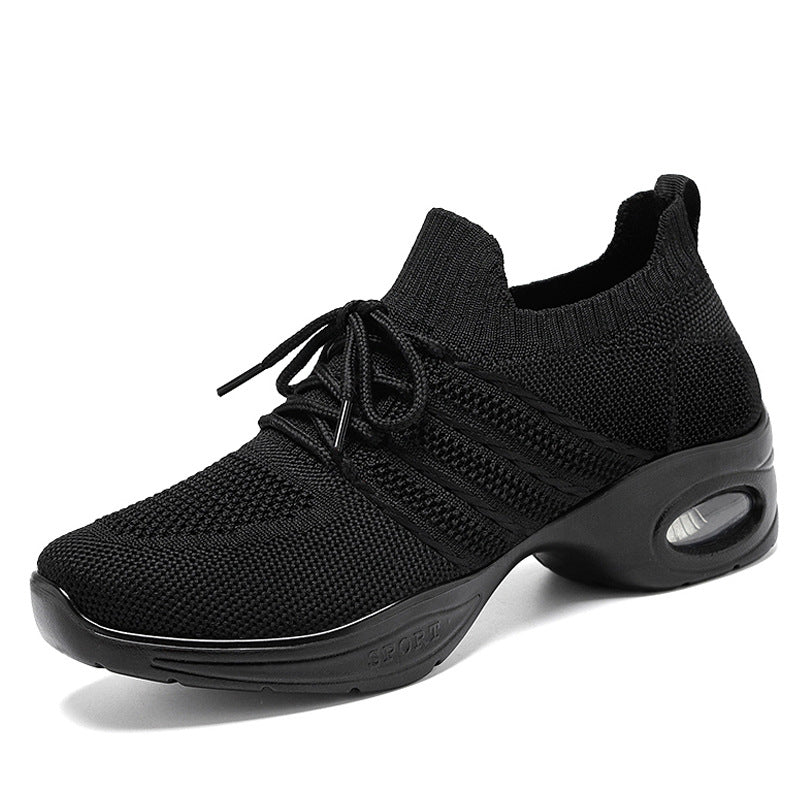 Damen nan avantgardistischer Strick-Plateau-Sneaker mit gepolsterter Air-Unit, sockenähnlichem Einstieg und ergonomischem Memory-Fußbett EB