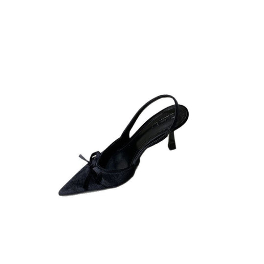 Damen Slingback Pumps mit zarter Schleifenverzierung EB