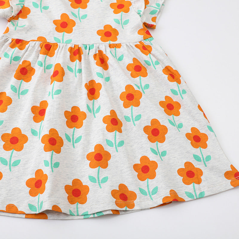 Mädchen Sommerkleid mit floralen Mustern EB