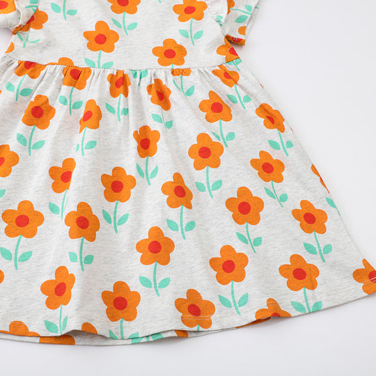 Mädchen Sommerkleid mit floralen Mustern EB
