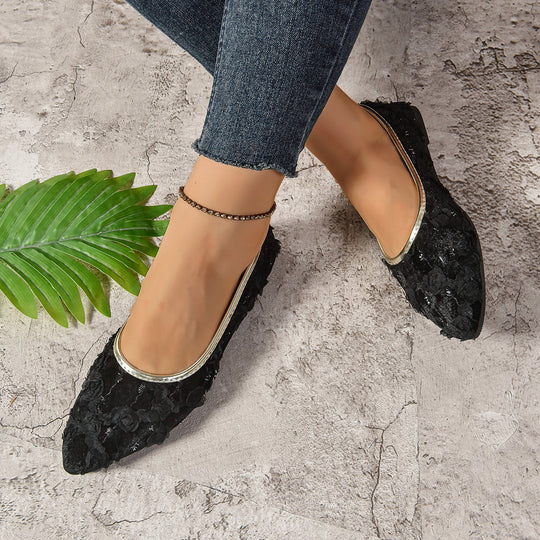 Damen elegante Ballerinas mit buntem Design EB