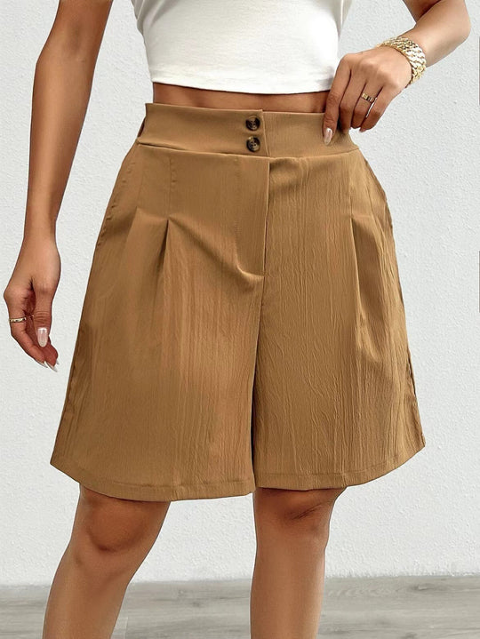 Damen Modische Shorts mit eleganter Knopfleiste EB