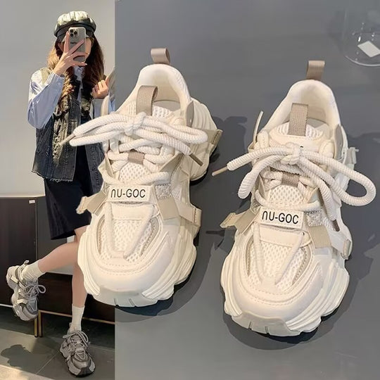 Damen Trendige und atmungsaktive Chunky Sneakers EB