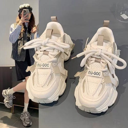 Damen Trendige und atmungsaktive Chunky Sneakers EB