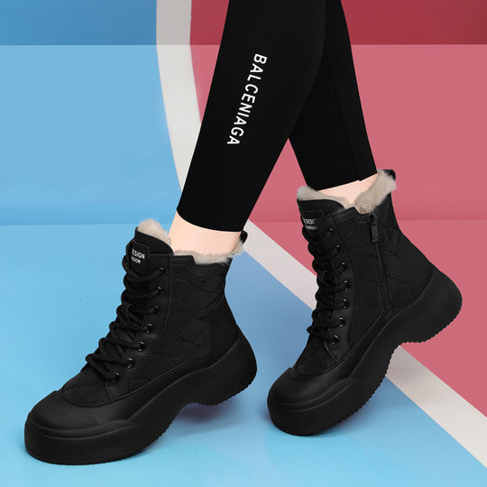 Damen Winterliche Halbstiefel mit isolierender Sohle und bequemem Innenfutter EB