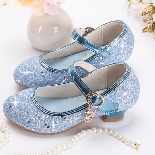 Mädchen Glitzernde Mary Jane Schuhe mit dekorativer Schnalle EB