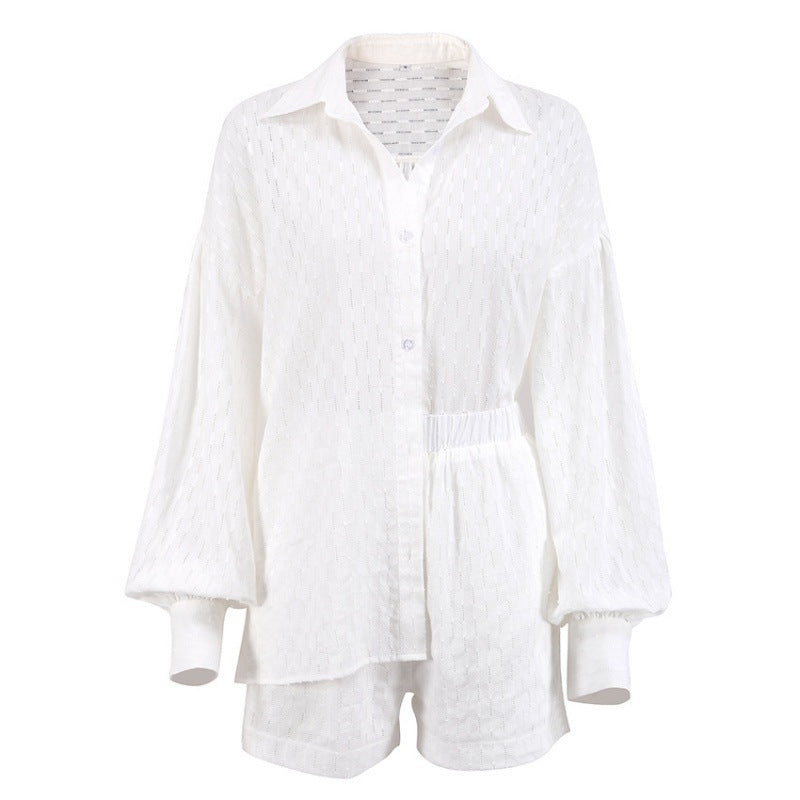 Damen Lässiges Oberteil und Shorts Set mit luftiger Passform EB