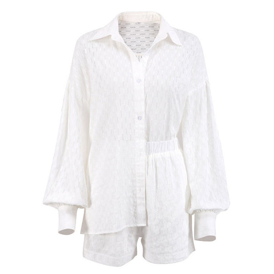 Damen Lässiges Oberteil und Shorts Set mit luftiger Passform EB