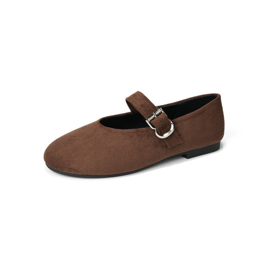 Damen Ballerinas mit elegantem Riemchen und modischer Schnallenapplikation EB