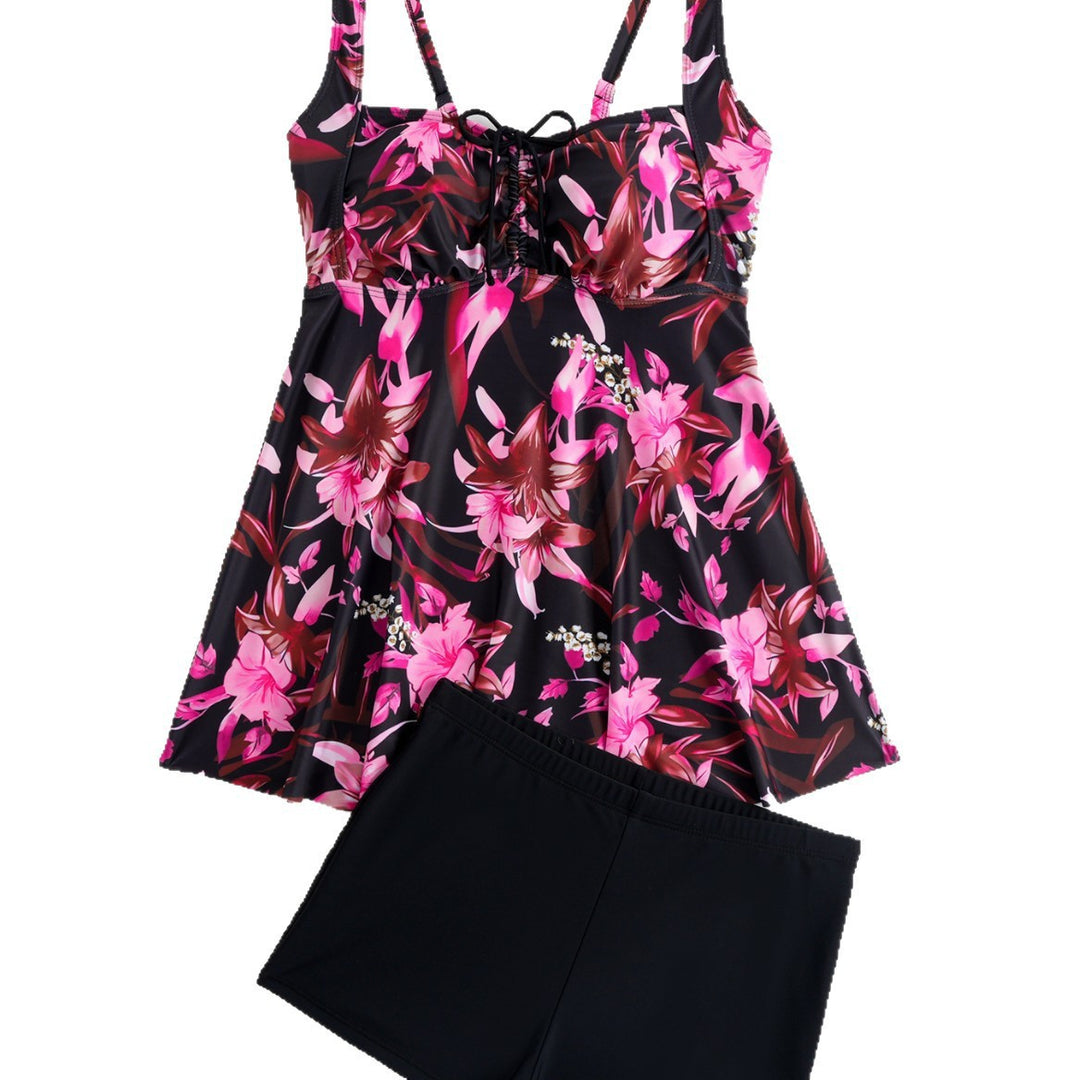 Damen Tankini mit floralem Oberteil und bequemen Shorts EB