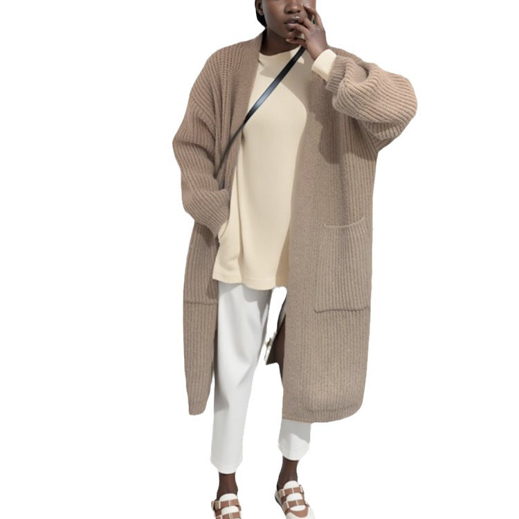 Damen Strickmantel mit wärmender Textur und lässigem Schnitt EB