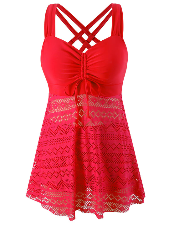 Damen Schwimmkleid mit raffinierter Rückenpartie und sehr elastischer Stoffqualität EB