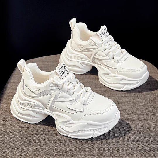 Damen modische Chunky Sneakers mit atmungsaktiver Oberflächenstruktur EB