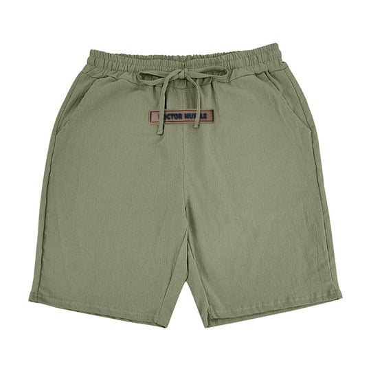 Herren lässige Strandshorts mit elastischem Bund und verstellbarem Kordelzug EB