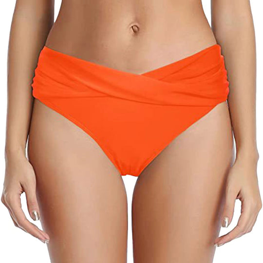 Damen Hochgeschnittenes Bikini-Höschen mit Wickel-Design EB