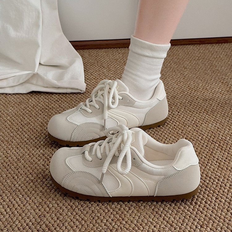 Damen Sportliche Freizeitsneaker mit atmungsaktiver Mesh-Oberfläche und rutschfester Sohle EB