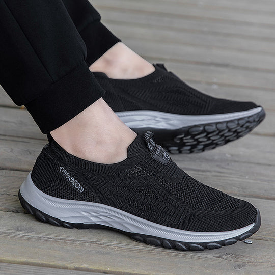 Damen Sportliche Slip-On Sneakers mit atmungsaktiver Mesh-Oberfläche EB