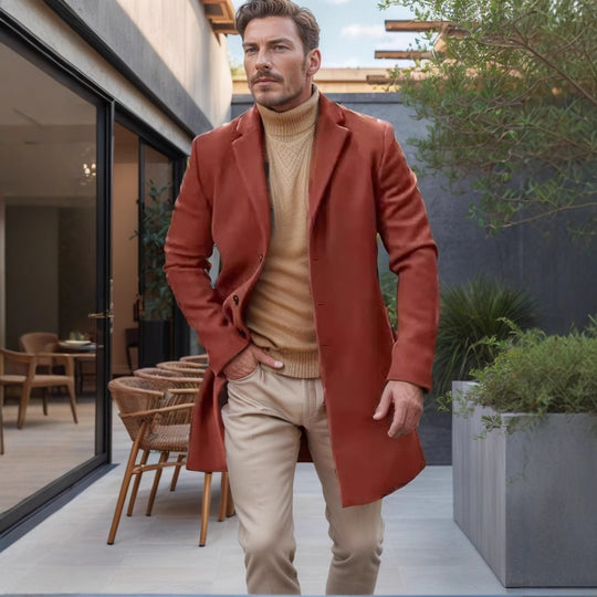 Herren Eleganter, zeitloser Wollmantel EB