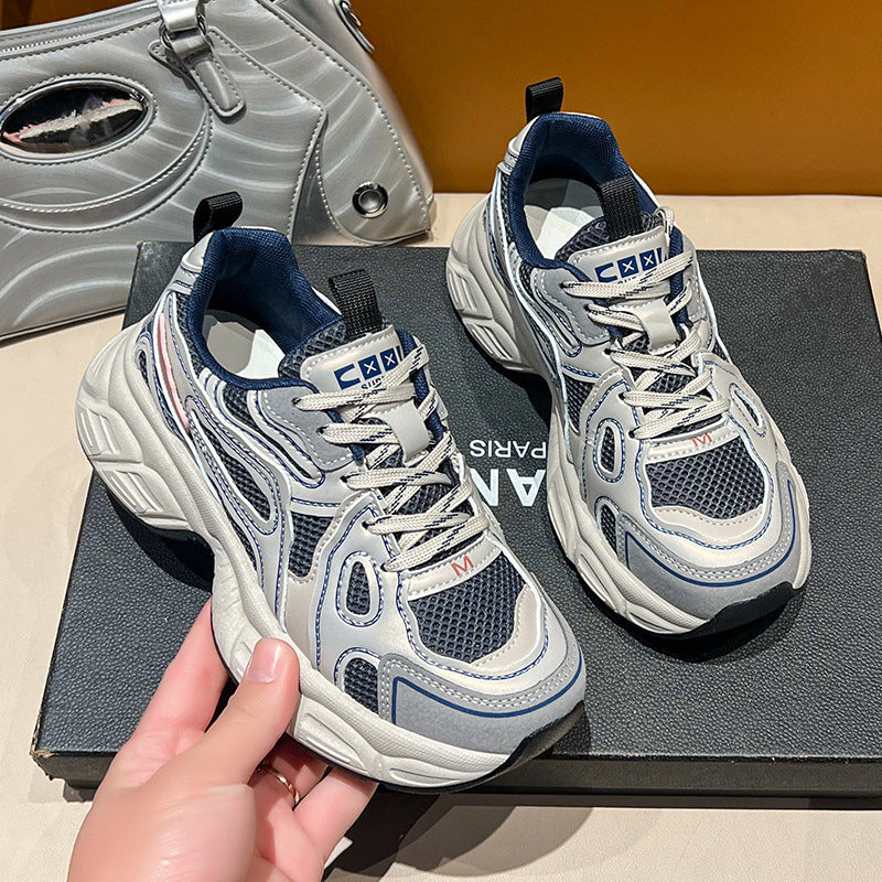 Damen Sportliche Lauf- und Freizeit-Sneaker mit atmungsaktiven Mesh-Einsätzen und dämpfender Sohle EB