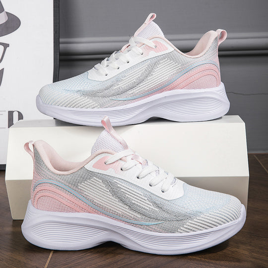 Damen Sportliche Laufschuhe mit atmungsaktiver Mesh-Oberfläche und dämpfender Sohle EB