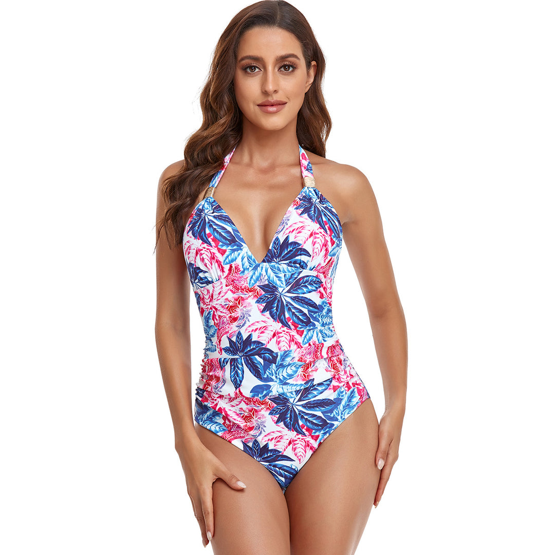 Damen Eleganter Hochgeschnittener Badeanzug EB