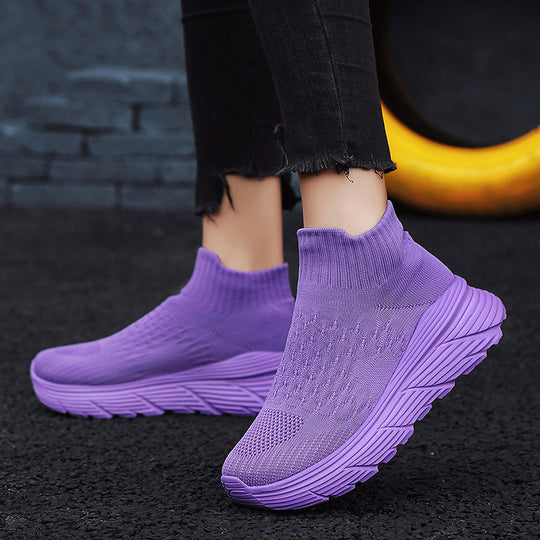 Damen Sportliche Strick-Sneaker mit elastischer Sohle EB