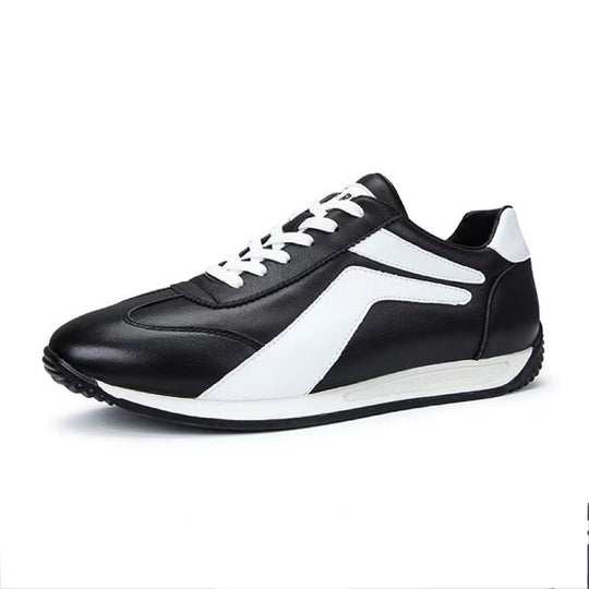 Damen Modische Alltagssneaker mit atmungsaktivem Leder und rutschfester Sohle EB