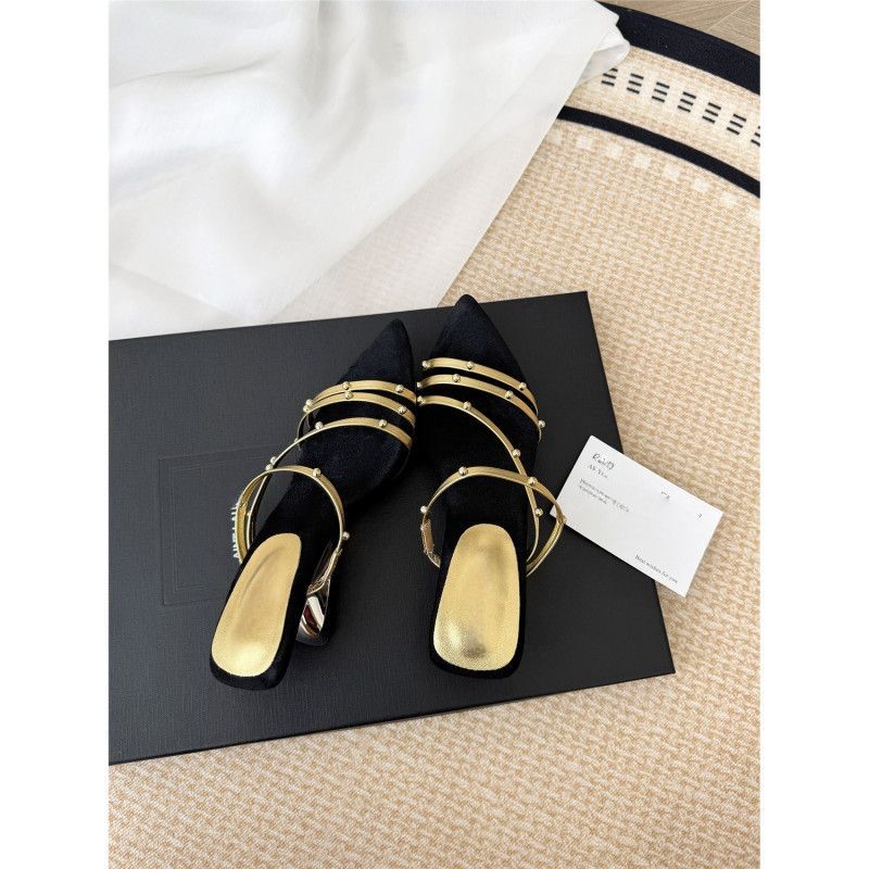 Damen elegante Zehentrenner-Sandalen mit dekorativen Riemen EB
