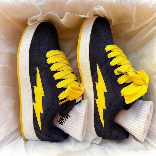 Damen Sportliche Sneakers mit innovationsstarkem Schnüroptik und rutschsicherer Sohle EB
