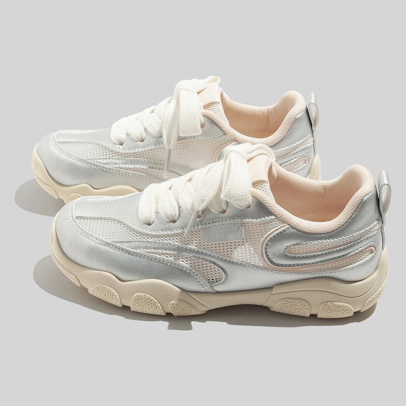 Damen Sportliche Sneakers mit atmungsaktiver Mesh-Konstruktion und dämpfender Sohle EB