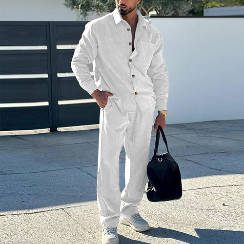 Herren lässiges Hemd und Freizeithose Set EB