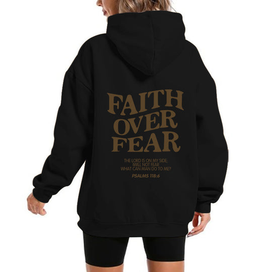 Damen Kapuzensweater mit motivierendem Schriftzug und bequemem Schnitt EB