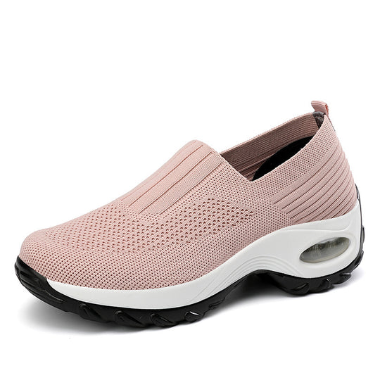Damen Komfortable Slip-On Sportschuhe mit atmungsaktivem Obermaterial EB