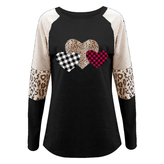 Damen Langarmshirt mit herzigen Motiven und trendigen Mustern EB