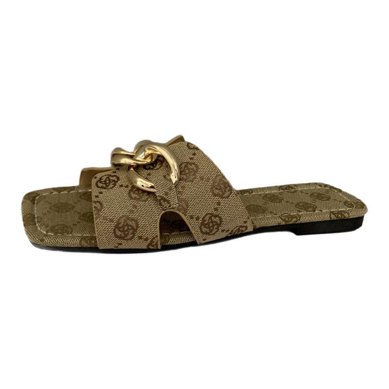 Damen Offene Sandalen mit elegantem Ketten-Detail EB