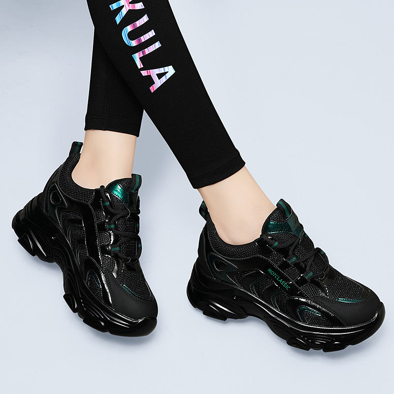 Damen Sportliche Sneakers mit atmungsaktiver Struktur und stoßdämpfender Sohle EB