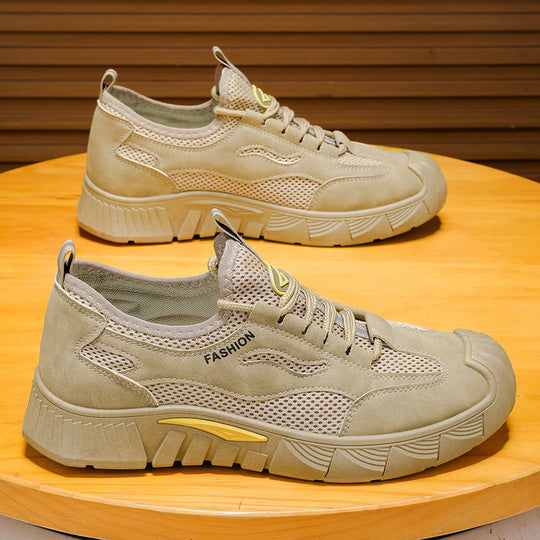 Damen Sportliche Sneaker mit atmungsaktiver Netzstruktur und rutschfester Sohle EB