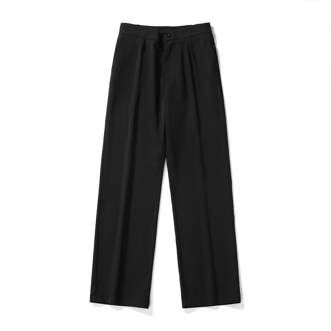 Herren Elegante weite Hose mit elastischem Bund und seitlichen Eingrifftaschen EB