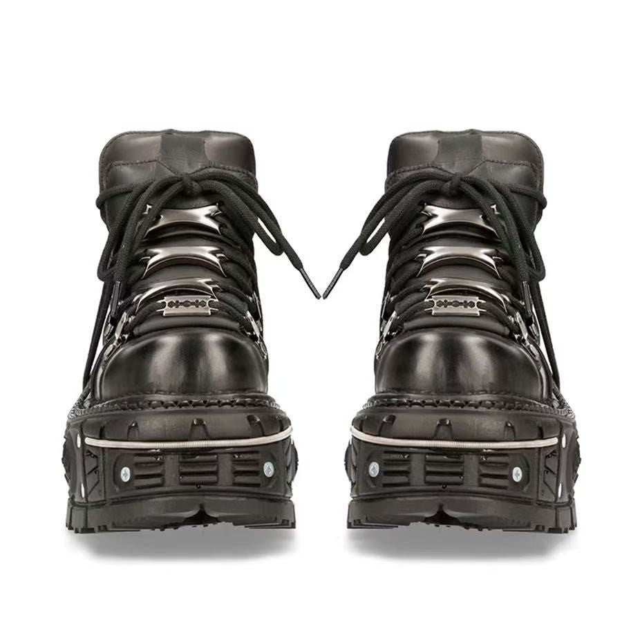 Damen Stabile High-Top Stiefel mit robuster Gummisohle EB