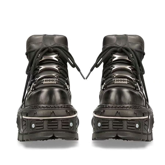 Damen Stabile High-Top Stiefel mit robuster Gummisohle EB