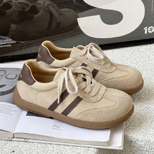 Damen Sneakers aus hochwertigem Wildleder mit modischem Farbakzent EB