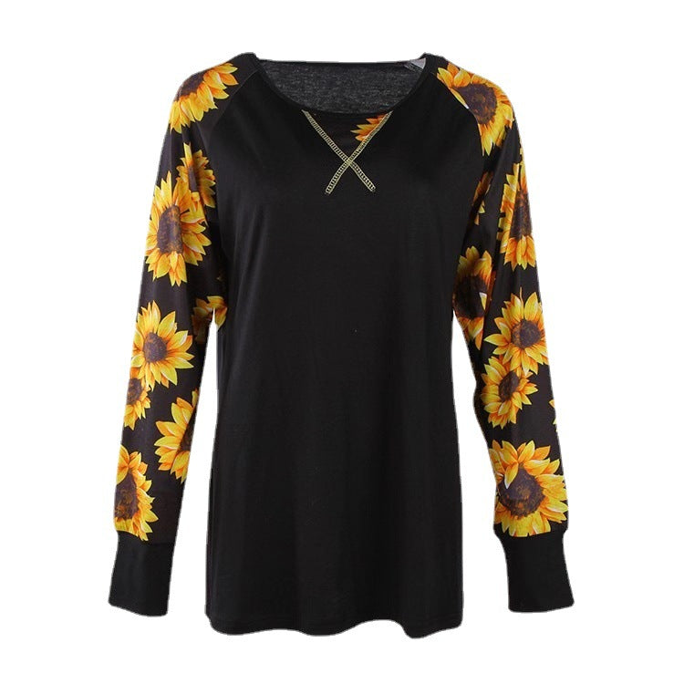 Damen Langarmshirt mit floralem Armdesign EB