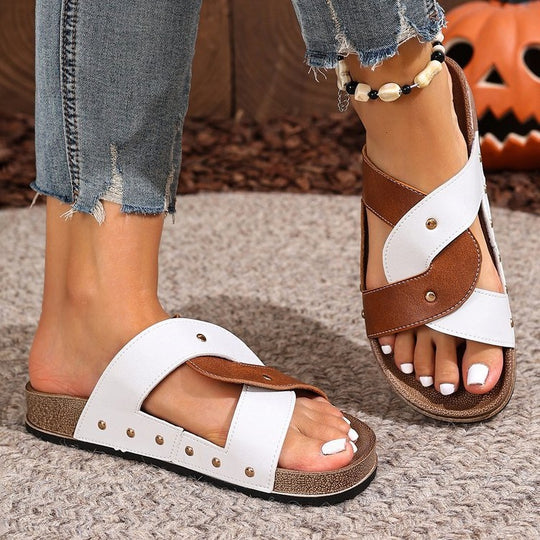 Damen Riemchen-Sandalen mit dekorativen Nieten EB